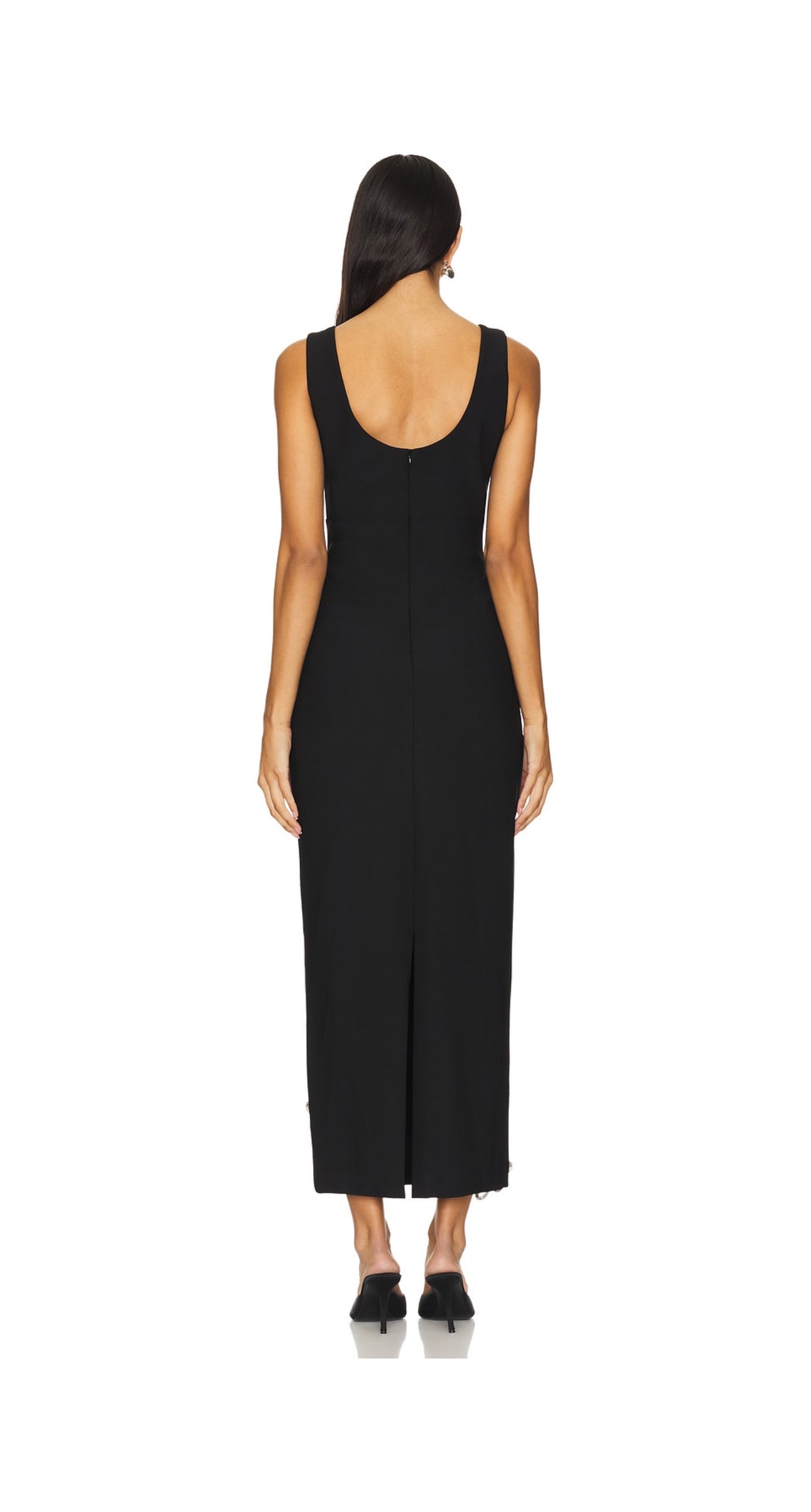 Delia Diamante Midi Dress In Black